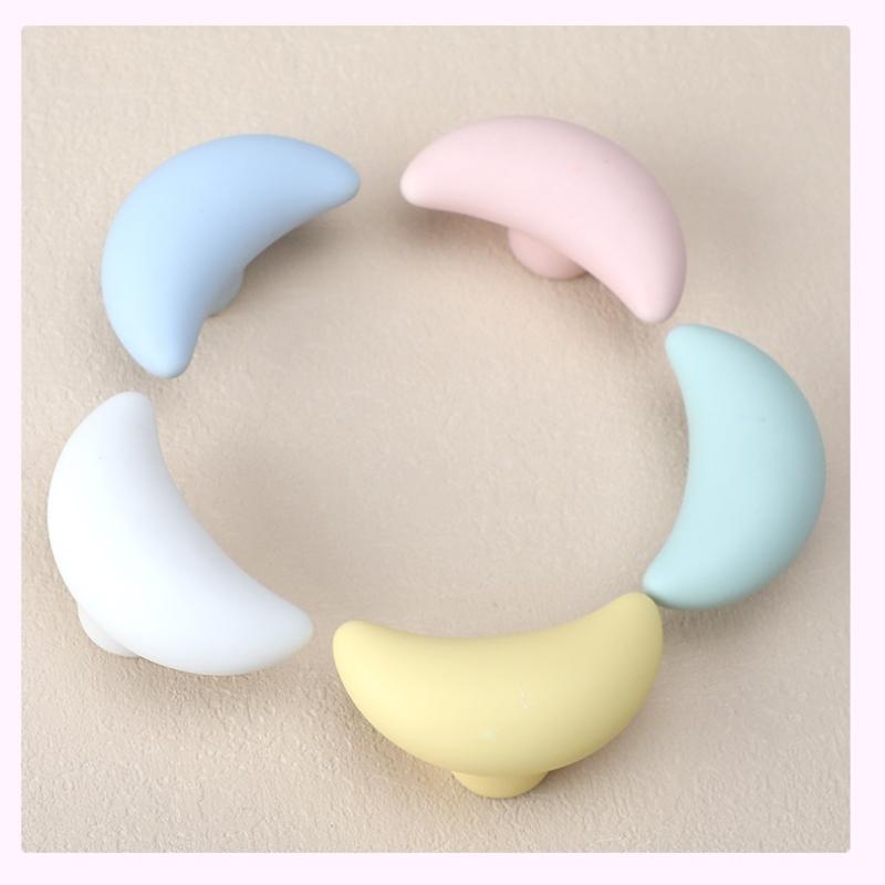 Nordic Style Ceramic Children Room Closet Cabinet Handle Macaron Colorful Round Wardrobe Drawer Knob Door Pull Furniture Handles