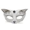 Halloweenská kočičí maska Poloviční obličej Krajková maškarní maska Kočka Liška Zvíře Cosplay Kostým pro Karnevalový ples Party Doplňky