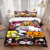 3pcs Spooky Party Planning Tale Hello Kitty's Halloween Adventure Quilt Set - Soft and Comfortable Bedroom, Guest Room and Dorm Decor Beddin