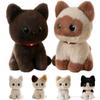 Soft Fluffy Pet Cat Dolls Cartoon Family Accompany Toys Cat Stuffed Animal Toys  Stress Relief