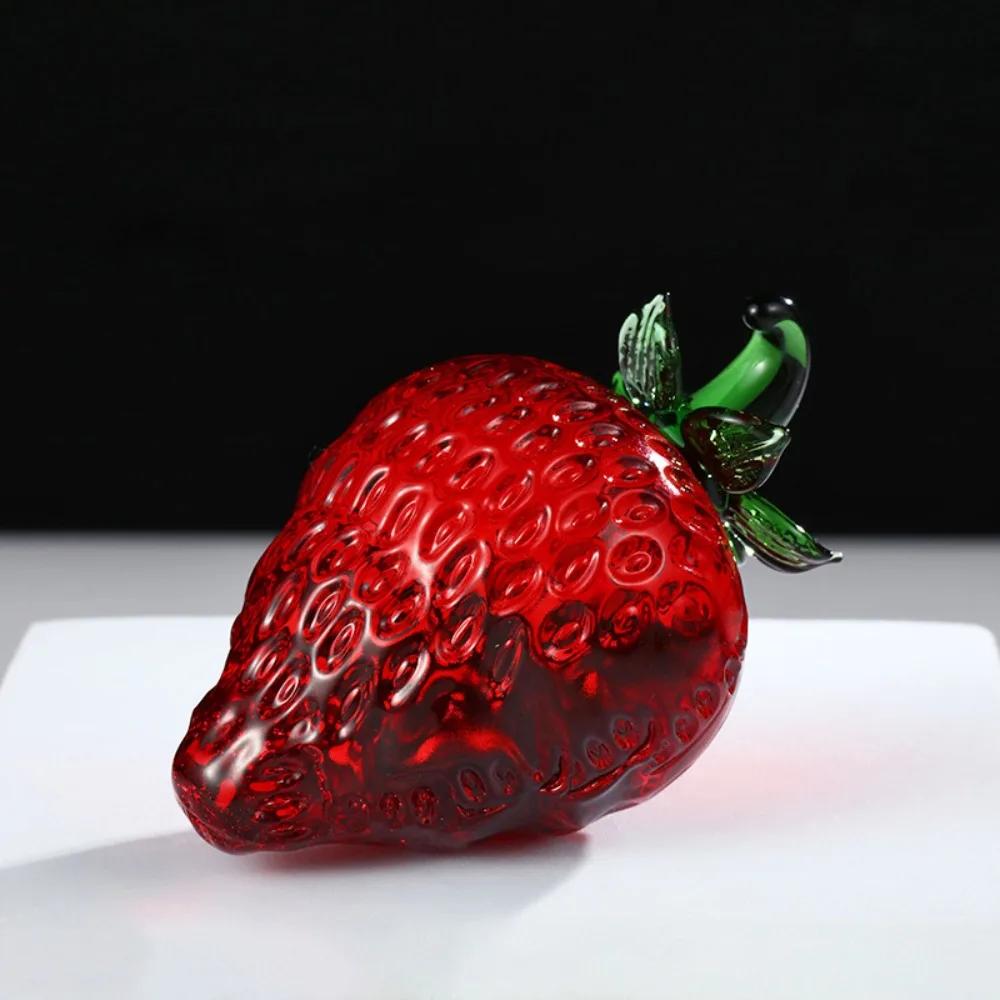 Simulation Fruits Crystal Fruit Ornaments Mini Artificial Strawberry Pineapple Fruit Statue Food Model Interesting