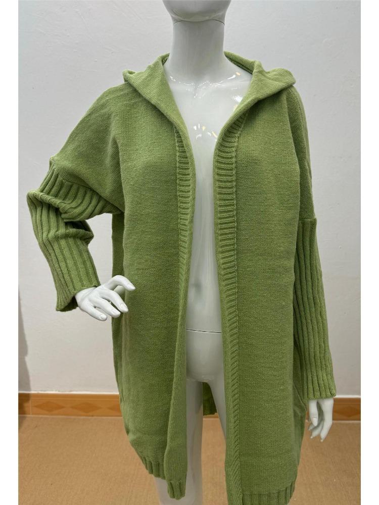 European American Knitted Bat Sleeves Cardigan Sweater Autumn Winter Fashion