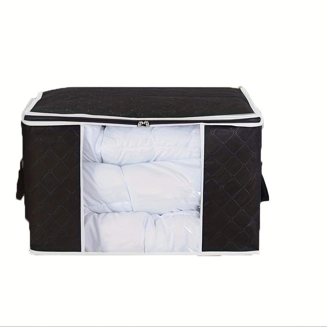 

Extra Large Handle Storage Bag - Portable Clothing and Quilt Organizing Bag with Window, Durable Polyester Material, Suitable fo чёрный