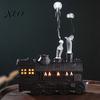 Aromatic Diffusers with LED Light Vintage Steam Train Aroma Diffuser, 300ml Ultrasonic Cool Mist Humidifier Dual Portable Air Moisturizer Lights, 2/8H
