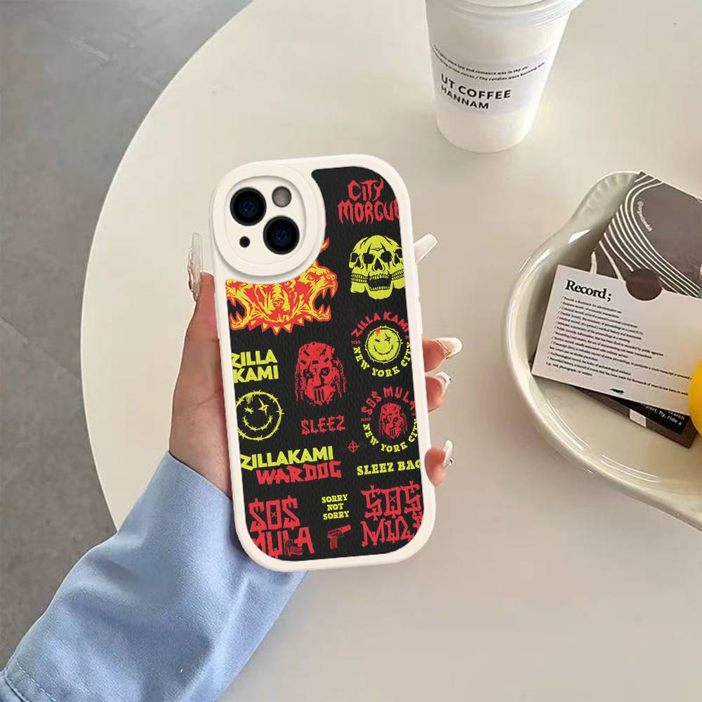 

C-City M-Morgue Zillakami Phone Case For IPhone 16 15 14 13 12 11 Pro Max Plus Shockproof Leather Cover 11 pro max