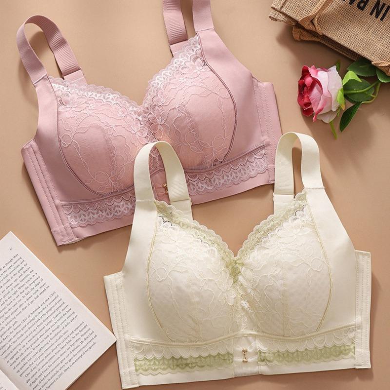 Wire-free Plus-size Slimming Lifting and Side-support Bra for Women with Large Busts Lace Shaping Bra