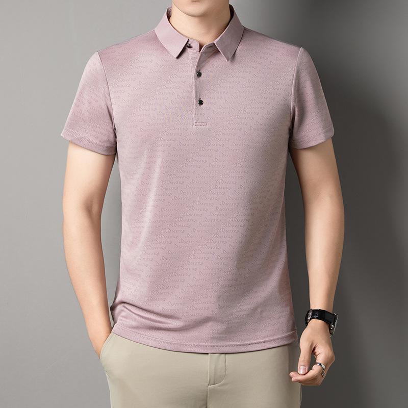 Men's Short Sleevet Summer Ice Lapel Collarpolo Casual Top