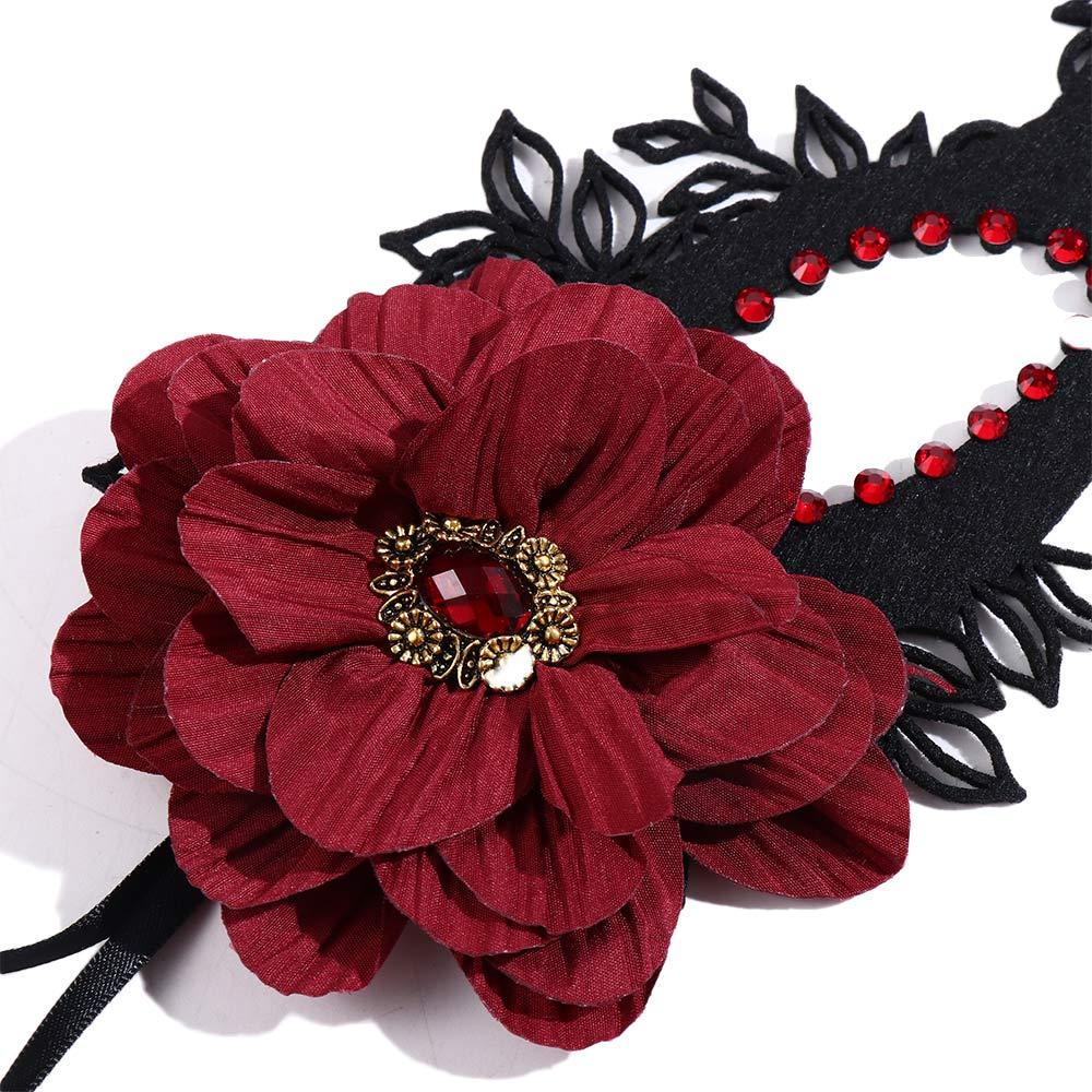 Requisiten Blumige Maskerade Augenmaske Halbmaske Augenbinde Mit Blume Mash Party Cosplay Requisiten