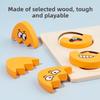 Early Education Kids Wooden Expression Egg Puzzle Toy With Face Changing Design