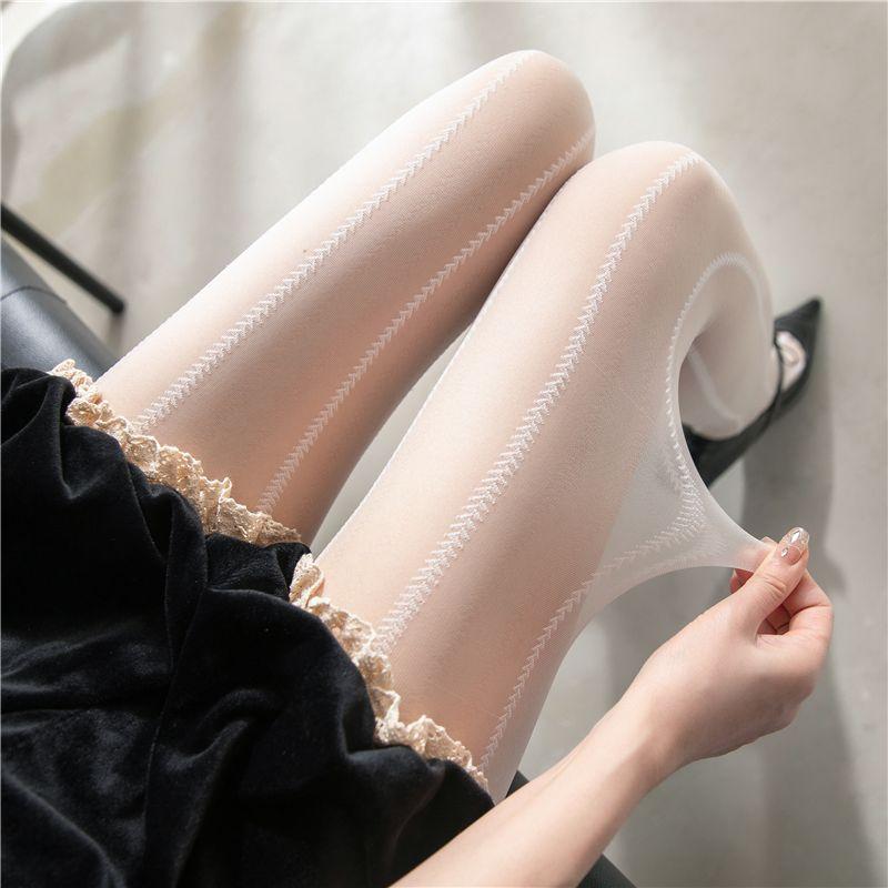 

Сексуальные зеленые прозрачные чулки - Летние тонкие кружевные жаккардовые утягивающие голубые колготки с колосьями пшеницы, японские милые белые сетчатые колготки