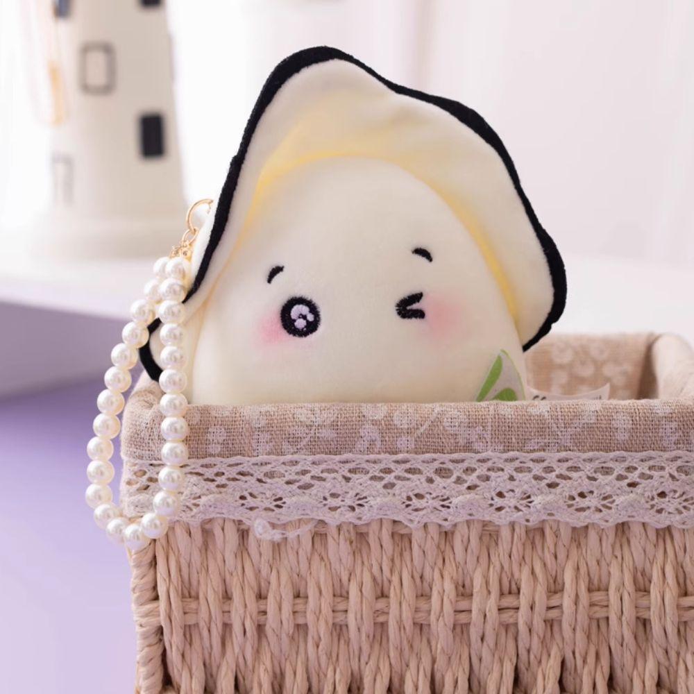 with Pearl Chain Oysters Pendant Doll 10cm Size Oysters Plush Pendant  Keychain Decor