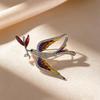 Full-diamond Swallow Brooch - High-end, Exquisite, Luxurious, Pleated Blouse Accessory, Waist-closure Pin
