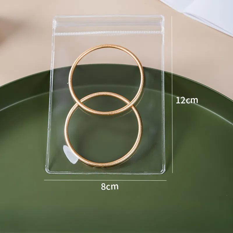 Transparent Jewelry Pouches Clear PVC Jewelry Zip Bag Earring Necklace Dust Display Storage Bag Anti-Oxidation Travel Packaging