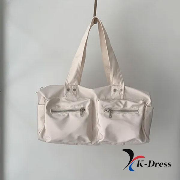 Drum Two-Pocket Nylon Tote Bag (4 Colors)