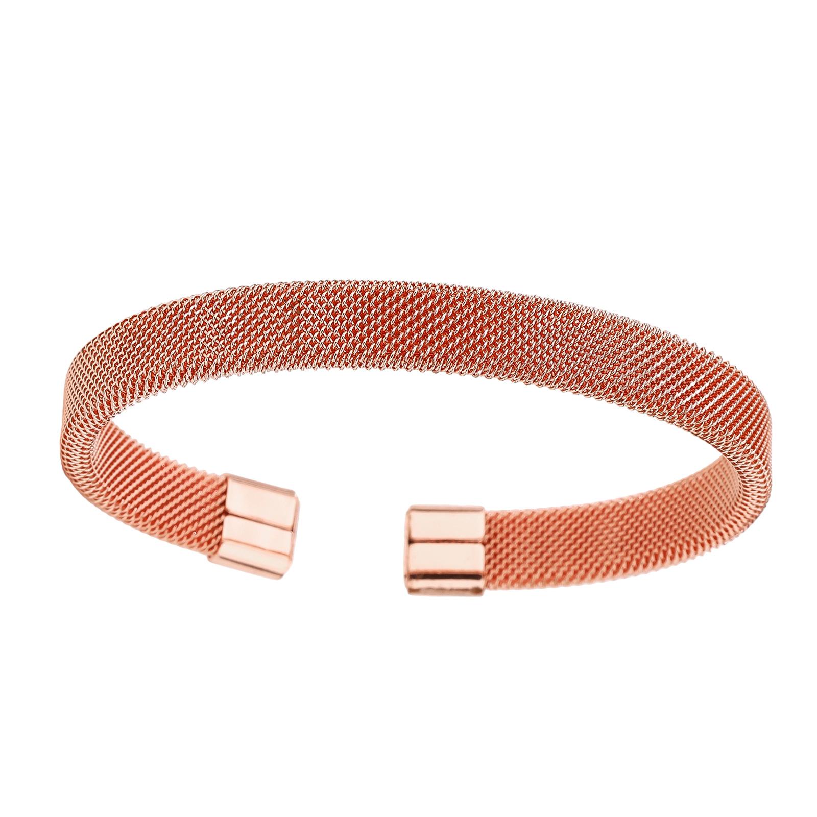 

Minimalist C Shaped Stainless Steel Mesh Bracelet Lightweight Unisex C Shaped Bangle Jewelry Gift for Couples