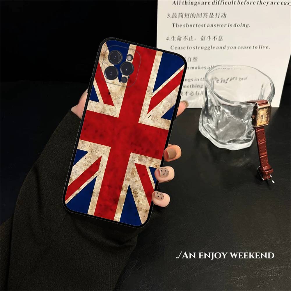 England Britische UK Flagge Handyhülle Für iPhone 17 16 14 15 13 12 11 Pro Max Plus Silikon Weiche Hülle