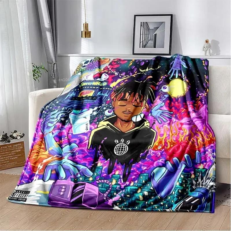 Album Rapper Juice Wrld 999 Blanket Poster Art Printed Flannel Blanket Soft Bedspread Sofa Warming Cover Gift for Music Fans