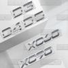 Car Badges For Volvo XC40 XC60 XC90 XC70 S60 V60 V70 S90 V40 AWD D3 D4 D5 D6 D7 D8 Bright Silver Rear Trunk Emblem Metal Sticker