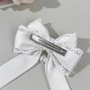 1pc Sweet Cute Pearl Lace Bow Hair Clip High-end Feminine Multi-color Satin Lolita Hair Accessory Fashionable Back Headwear
