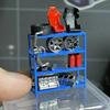Prateleiras de Peças de Carro Modelo Auto 1/64 Decoração de Cena Assento de Corrida Roda Aro Miniatura Motor