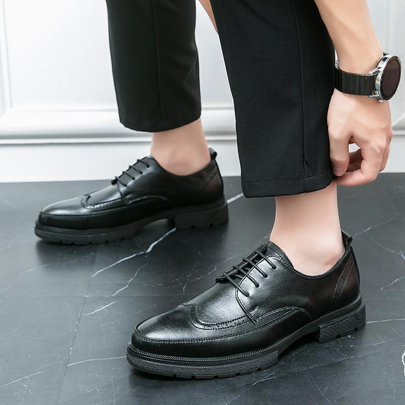 Men Dress Buisness Shoes Lace Up Fashion Male Oxfords Italian Business Formal Men's Shoes Wedding Party Leather Mens Suits Shoes