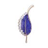 Statement Leaf Rhinestone Brooch Luxury Gold Color Plated Suit Sweater Cardigan Jacket Accessories Crystal Brooch