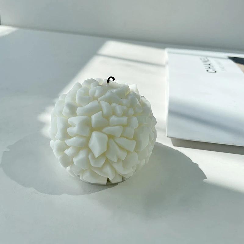 Geometric Square Candle Silicone Mold Stripe Square Meteorite Ball Candle Silicone Mold Geometric Shape Silicone Plaster Mold