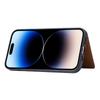 For iPhone 15 Plus Kickstand Card Holder Phone Case Calf Texture PU Leather+TPU Anti-Scratch Cover