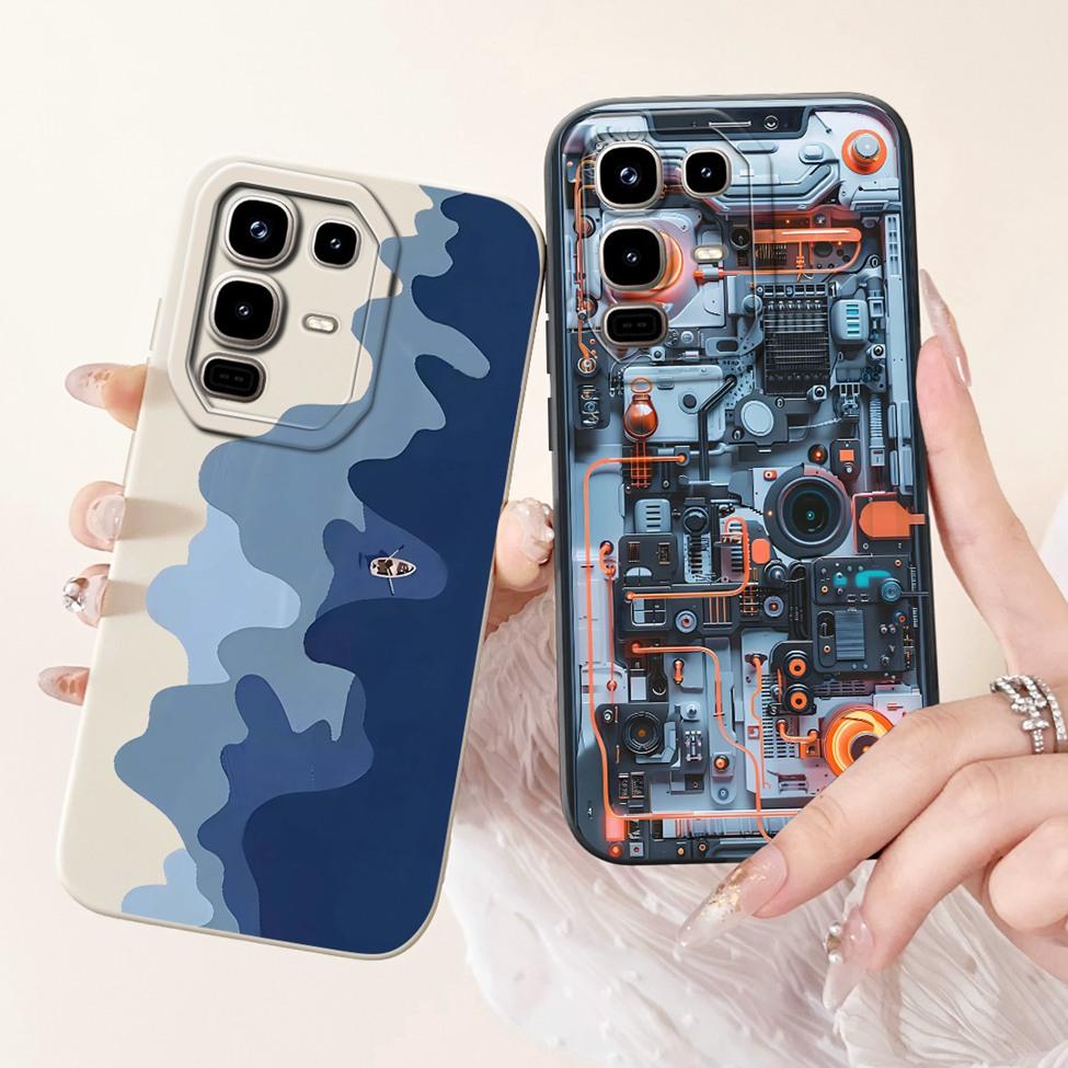 6.78" For Infinix Note 50s X6870 Back Cover For Infinix Note 50s Case Luxury Fashion Lover Cartoon Cool Painted Silicone Bumper