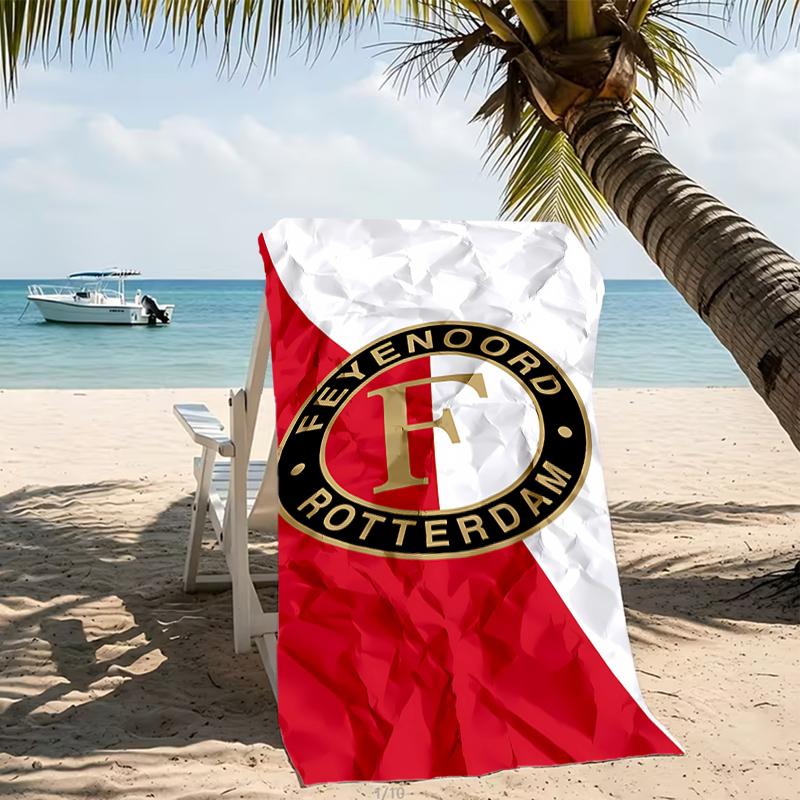Beach Towel with Feyenoord Rotterdam logo Pattern - soft,absorbent,machine washable Lightweight&Modern,swimming,Travel Essentials