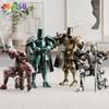 Medieval Knight Multi-Joint Movable DIY Action Figures Weapon Warrior Robot Sword Shield Assembly Toy Children's Holiday Gift