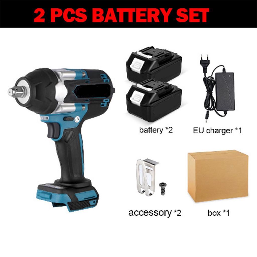 Brushless Impact Electric Spanner Lithium Battery Framer Carpenter Auto Repair Tools 1000 Large Torque