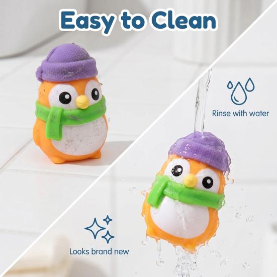 Penguin Squeeze Toy Set Stress Relief Slow Rise Balls