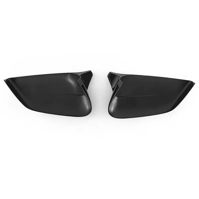 LHD For KIA EV6   Car Rearview Side Mirror Cover Wing Cap Sticker Exterior Door Rear View Case Trim Shell Carbon Fiber