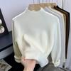 Turtleneck Winter Sweater Women Elegant Thicken Velvet Lined Warm Sueter Knitted Pullover Slim Tops Jersey Knitwear Jumper New
