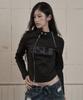 AS YOU ARE Facade Logo High-Neck Zip-Up Black