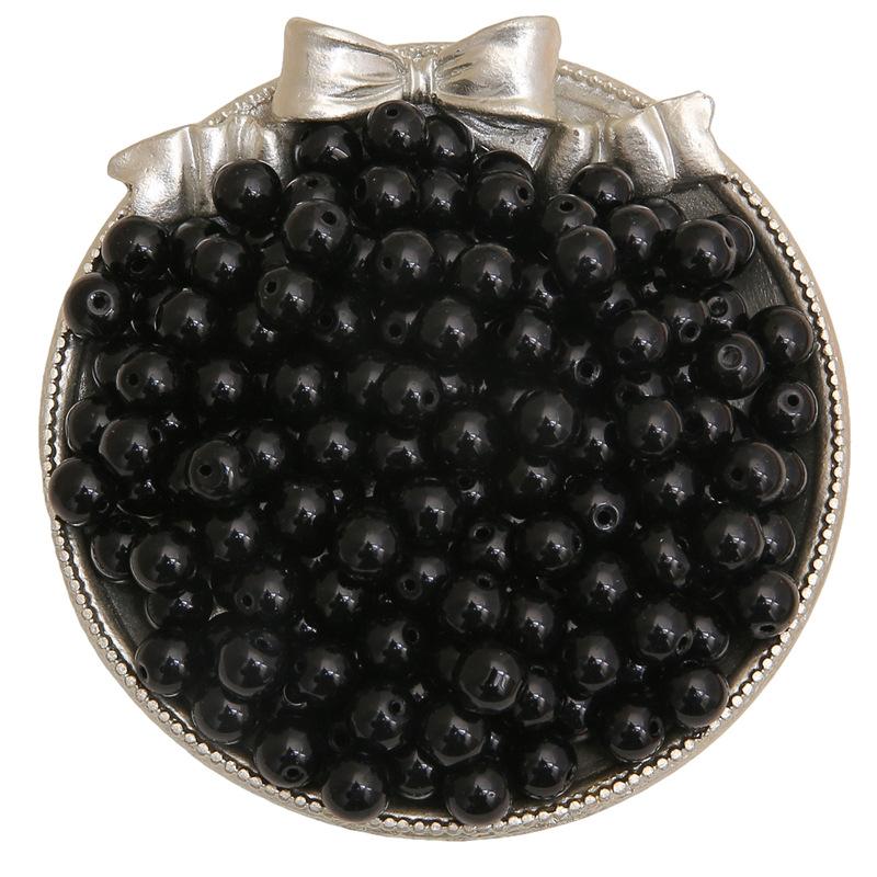 Bracciale con Perle Rotonde in Vetro Gelatina Pittura Imitazione Giada Perline Sfuse Perline Smaltate Accessori Ciondoli Fatti a Mano per Collane Fai da Te