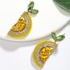 Zomer Vol Citroen Druppel Oorbellen Fruit Hanger Stud Oorbellen Vakantie Strandfeest Sieraden Cadeau