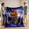 Colorful Jester on Unicycle Blanket for all seasons blanket lunch break throw gift
