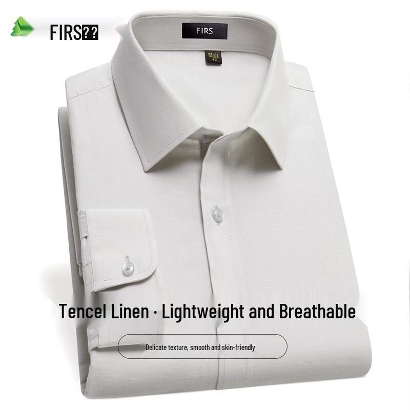 FIRS Men s Tencel Linen Long Sleeve Shirt 180