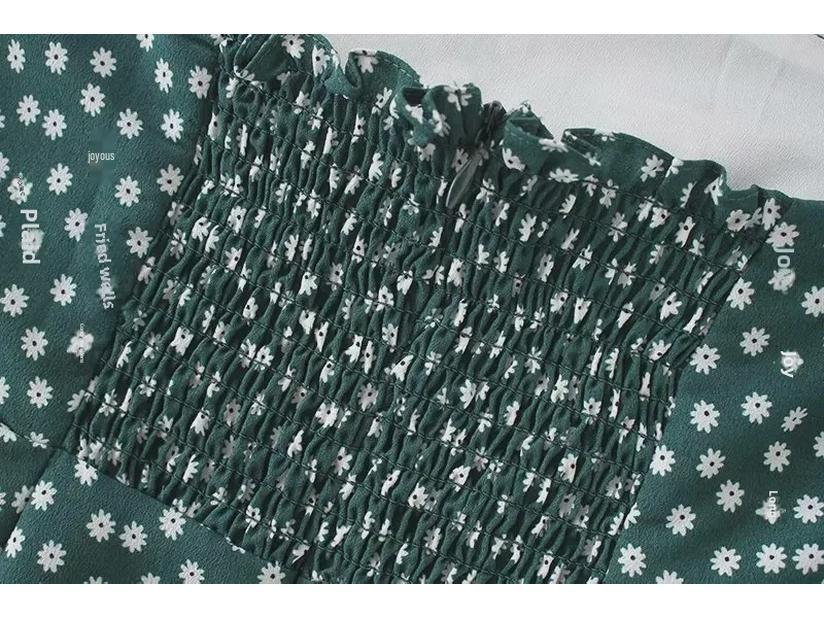 2018 Summer French Floral Spaghetti Strap Square Neck Camisole Women's Backless Mini Dress