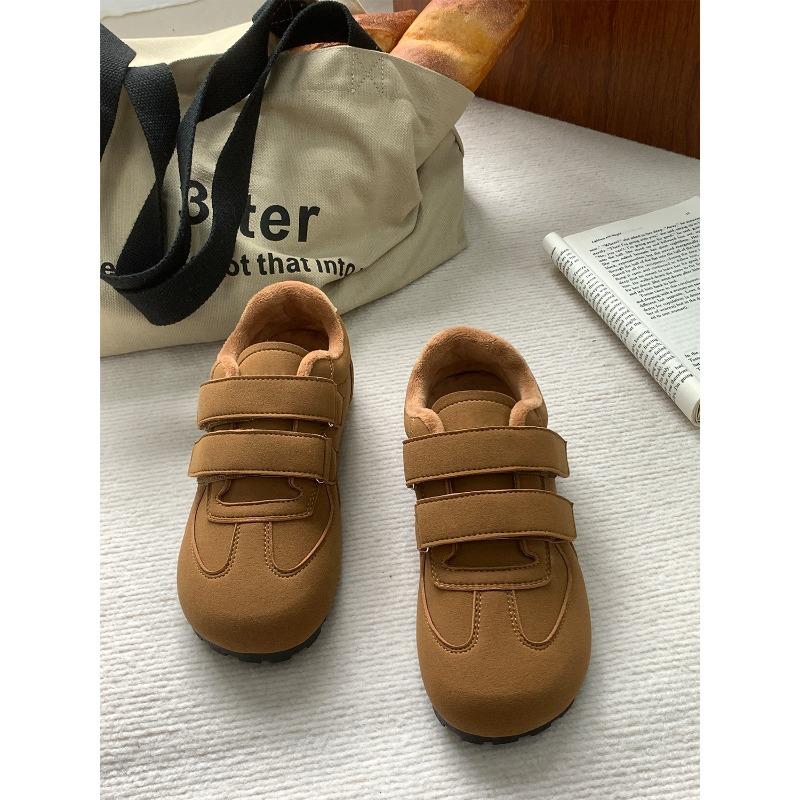 Winter new velvet casual shoes women's Velcro ugly cute cotton shoes 31241