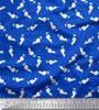 Soimoi Black Poly Crepe Fabric Floral & Cat Animal Print Fabric by the Yard 42 Inch