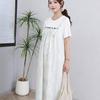 Plus Size Tie-Dye Maternity Strap Dress - 9 Sizes, Summer Two-Piece Look, Loose and Slimming for Late Pregnancy