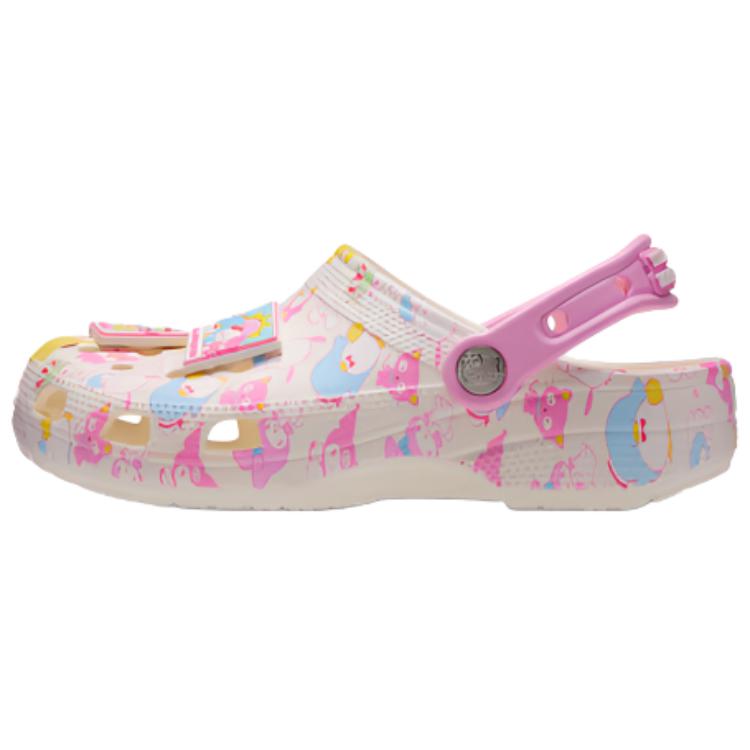 Crocs Hello Kitty Pink Multicolor Classic Wood Clogs Unisex Pink 212684-90H 38-39