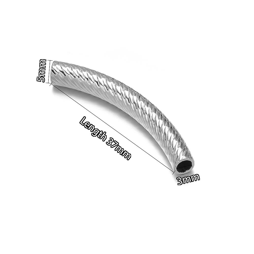 10pcs Stainless Steel Connectors Curved Tube for Jewelry Making Gold Color Straight Beads Bracelet Necklace DIY Jewelry Finding