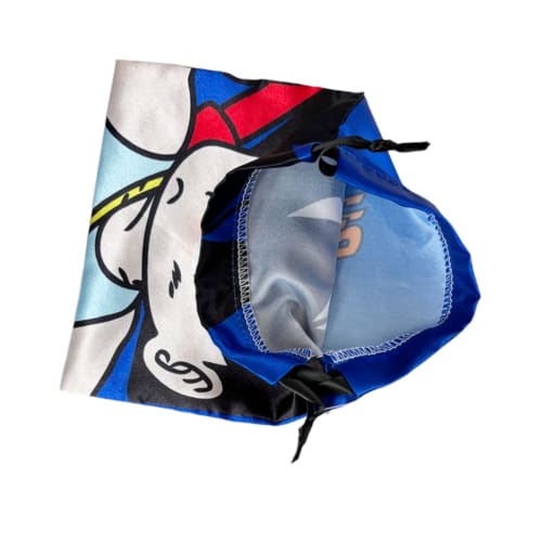 Small Planet Dragon Ball Ribbon Drawstring Bag Goku Up