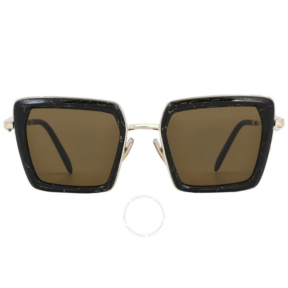 

Prada Dark Brown Butterfly Ladies Sunglasses PR 55ZS 19D01T 52