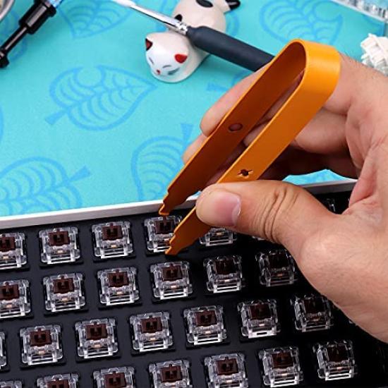 The 33 Switch Station Tester Includes a 2 In 1 Switch Opener, Switch Puller, Puller, Switch Clamp, Lubricant Pen, Parts Storage Box and Cat Pen