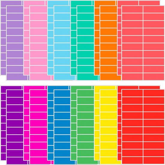 YSHIHE Colored Label Sticker in 12 Colors,3 x 1 Inch Rectangle Color- Coding Labels,Self-Adhesive Color Stickers for Inventory,Office - 480 Pack